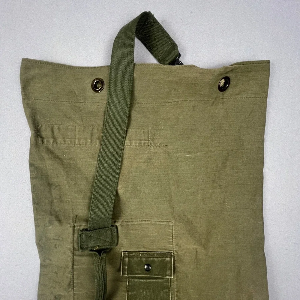 Military‎ Duffel Bag Olive Green Canvas US Army Vintage Gear Barracks Bag OD